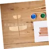 Avión de Graffiti de Madera Creativo DIY de Venta Caliente Transfronterizo, Avión Educativo de Modelo para Jardín de Infancia para Colorear e Insertar Helicóptero