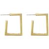 Pendientes de botón geométricos metálicos tridimensionales europeos y americanos para mujer, diseño de nicho rectangular retro avanzado, pendientes de estilo frío para Instagram