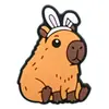 Capivara Fofa Desenho Animado Criativo Plástico Macio PVC Flor para Sapato Personalizada Sapato Croc Fivela de Sapato Fivela Decorativa Acessórios Pronta em Estoque Atacado