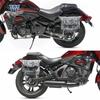 Muscle car Lobo adequado para molord 500ms bolsa lateral bolsa lateral pode ser instalado capacete meio capacete capacete integral com trava liberação rápida modificação de quadro