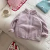 Chaqueta de Polar para Niña 2026 Invierno Nuevo Estilo Engrosada Suave Amigable con la Piel con Capucha y Cremallera Top Cálido para Niños