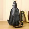 Bolso de Pecho para Hombre con Patrón de Cocodrilo Bolso Cruzado Bolso de Pecho para Exteriores Bolso de Hombre Bolso Cruzado de Moda con Patrón de Cocodrilo con un Toque de Alta Gama