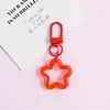 Nuevo Llavero de Estrella Hueca de Cinco Puntas de Colores Hebilla Giratoria para Puerta Accesorios Materiales para Joyería Hecha a Mano DIY Venta al por Mayor