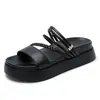 Sandalias de Suela Gruesa para Mujer 2025 Nuevo Estilo Romano de Hada Verano Sandalias Versátiles de Tira Única Zapatillas de Dos Usos para Exterior