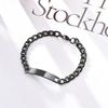 Pulsera de Acero Inoxidable Ins para Pareja para Hombres y Mujeres Un Par de Pulseras de Moda Personalizadas Retro Punk Hip-Hop