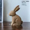 Adorno de Conejo Volador de Madera de Estilo Nórdico para el Hogar, Gabinete de Vino, Decoración de Mueble de TV, Entrada, Regalo de Inauguración de Casa