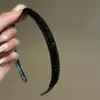 Face Wash Preto Denteado Antiderrapante Faixa de Cabelo Especial Feminina Adulta Super Fada Faixa de Cabeça de Cristal Prendedor de Cabelo Pacote de Cabelo Pressionado Acessório de Cabeça