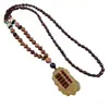 Collar de Xizang Más Vendido Versátil para Hombres y Mujeres Estilo Étnico Vintage Cadena de Lana Accesorios para Ropa Larga de Algodón y Lino Viaje de Madera