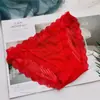 [Rojo Ancola] 880# Ropa Interior Roja Grande de Año Nuevo Malla de Encaje Seda de Hielo Ropa Interior Roja