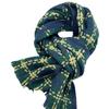 Bufanda tejida de lana 100% para otoño e invierno, pequeña bufanda de cuadros de seda plateada estilo Chanel para mujer, bufanda cálida con borlas largas dispersas