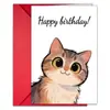 Combinação de Cartão de Aniversário Grande Tamanho Novo com Envelope Transfronteiriço Ilustração de Animal Fofo Cartão de Presente de Aniversário Cartão de Convite