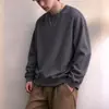 Coleção Primavera/Outono 2026: Moletom Oversized com Gola Redonda para Homens, Novo Estilo Primavera/Outono, Blusa de Manga Longa Lisa para Casais