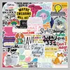 50 pegatinas satíricas sarcásticas geniales para la moda eslogan en inglés tarjeta de pegamento para maletero de coche funda de teléfono móvil libreta
