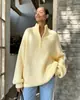 2026 AliExpress eBay Venta Caliente Primavera Otoño Ropa de Mujer Cómoda de Moda Cremallera Estilo Perezoso Suéter Versátil En Stock