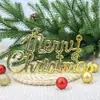 Letreros de Letras Navideñas Plástico Letras Mayúsculas Accesorios de Decoración Navideña Decoración de Guirnaldas para Árbol de Navidad Colgantes