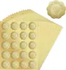 Venta Directa de Fábrica En Stock Oro Mate Plata Mate Estampado Pegatina Estampada Sobre Invitación Sello de Acero Cóncavo y Convexo Pegatina de Sellado Autoadhesiva