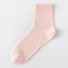 Calcetines de verano Zhuji para mujer, finos, de algodón, con encaje y pequeños zapatos de cuero, sin hueso, de tubo medio.