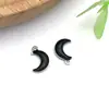 Aço Inoxidável Gotejamento de Óleo Lua Eletrodepositada Cor Dourada Esmalte Conservador de Cor Acessórios de Joia DIY Pulseira Colar Pingente