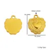 Colgante con Forma de Corazón de Acero de Titanio DIY Colgante de Corazón Ojo Maligno Chapado en Acero Inoxidable Color Oro de 18K Conservación del Color Accesorios de Joyería Venta al por Mayor