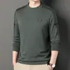 2025 Nueva Camiseta Sudadera Otoño Papá Cuello Redondo Jersey Ropa para Hombre Informal y Cómoda Sudadera Base para Hombre Ropa para Hombre