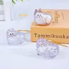 Caja de Almacenamiento Transparente para Pelo de Gato Colgante Cápsula Juguete Cápsula de Almacenamiento de Pelo de Gato Llavero Colgante Pequeño Regalo