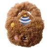 Banda para el cabello de felpa suave de dibujos animados para niña, cuerda con forma de corazón de oso, banda de goma para el cabello para niña, tocado simple que combina con todo