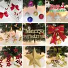 Adornos de Navidad Árbol de Navidad piñas Copo de nieve adornos Colgante de bola pequeño anciano bolsa de regalo tambor muleta Campana
