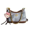 Moda Retro de Otoño Nuevo Bolso de Hombro Estilo Coreano para Mujer Bolso de Mano de Alta Gama Bolso Pequeño con Cadena Frosted Fragante