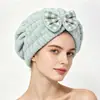 Al por mayor de fabricante, gorro para secar el pelo de microfibra ultrafina absorbente de agua de secado rápido, diseño de princesa para baño, toalla engrosada para secar el pelo para uso doméstico