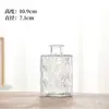 Mini Jarrón de Vidrio Transparente Estilo Francés Estilo Americano Repujado Retro para Flores Secas y Decoración de Plantas Verdes
