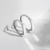 Anillos de Pareja de Proyección de Plata de Ley S925, Sin Desgaste, Estilo Nicho Ins, Sencillos de Tiktok, Anillos a Juego "En el Nombre de la Luz" para Hombres y Mujeres