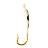 Luya 4-Cores Anzol com Cabeça de Chumbo Fino Anzol para Pesca de Raízes 0,4g Micro Anzol Colorido para Pesca no Gelo Isca Macia para Peixe Anzol Luya
