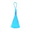 Borla Vertical de 7 cm con Cuentas, Borla de Abanico de Seda de Hielo de Poliéster Ultra Fina, Bolsita Marcador de Libros, Borla al por Mayor
