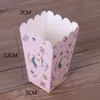 Caixas de Papel para Pipoca Personalizadas da Fábrica de Origem, Caixas de Embalagem para Pipoca de Festa de Cinema, Baldes de Pipoca Espessos Ecológicos