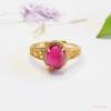 Anillo de Corindón Rojo Ai Yu Anillo de Rubí Cultivado con Garras Joyería Vintage Venta al por Mayor Dropshipping S4112705L