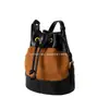 Bolsa de Ombro Spliced Rpet Estilo Japonês Bolsa Transversal Rpet Couro Transfronteiriça Bolsa de Corrente Pu Fashion Fábrica Personalizada