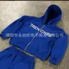 Directo de fábrica transfronterizo nuevo sudadera con capucha y cremallera estilo hip-hop callejero americano pantalones de chándal traje casual hombre