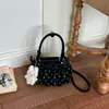 Bolso de hombro transfronterizo de lunares con lazo para mujer, nuevo bolso tote de moda 2026, bolso casual de alta gama para el antebrazo para el trabajo