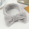 Diadema de Coral Fleece con Lazo para Lavado Facial y Peinado Dulce y Linda Diadema para Lavabo Accesorios para el Cabello de Alto Cráneo Fuente de Suministro de Productos Transfronterizos