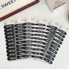 Clip de Cabello Bb Negro Mate Transparente Estilo Coreano Accesorio para el Cabello Pasador, Paquete de 10 Clips de Cabello Bb para Flequillo