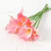 Flor de Lírio Calla Artificial de Haste Única em PU, Quente e Vendida em Larga Escala Através das Fronteiras, Flor de Decoração de Casamento e Casa de Alto Padrão, Atacado do Fabricante