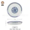 Plato de melamina imitación porcelana resistente a caídas retro azul y blanco plato de plato de acompañamiento de restaurante de restaurante plato de plato de acompañamiento de restaurante