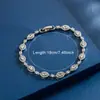 Pulsera de Lujo Ligero para Hombre, Joyería de Circonita de Industria Pesada Europea y Americana para Mujer, Elegante de Gama Alta, Joyería de Mano de Nicho, Pulsera de Moda al por Mayor