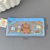 Estuche para lápices Capibala, bonito estuche transparente con diseño de capibara, bolsa de papelería para estudiantes, bolsa de lápices portátil, bolsa de almacenamiento multifuncional, estuche para lápices.