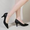 Zapatos Nuevos 2023 Tacones Altos Zapatos de Salón de Tacón de Aguja Punta Zapatos Profesionales para Mujer Zapatos de Trabajo Zapatos de Mujer Zapatos de Cuero Negros para Mujer