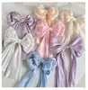 Cinta Pura Perlada Estilo Francés, Tela Ondulada de Satín Nieve para Manualidades y Lazos, Material Romántico para Envolver Ramos Florales, Suministros para Empaque de Bodas y Regalos