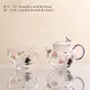 Gato Vidrio de Borosilicato Alto Juego de Té Verde Tetera para Infusión Gaiwan Accesorios para Ceremonia del Té Taza de Equidad Taza de Té Taza de Anfitrión Taza de Oficina
