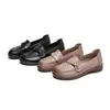 Sapatos de Couro para Mãe, Antiderrapantes, Confortáveis e Leves para Pessoas de Meia-Idade e Idosos, Estilo Primavera e Outono