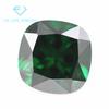 Lote de fábrica 5A Fertilizante Cuadrado Verde Oscuro Zirconio Piedra Desnuda Fertilizante Sintético Forma de Almohada Cuadrada Abuela Verde Piedra Blanca Zirconia CZ