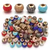Argila Macia Shambhala Cravejado com Diamantes Buraco Dourado Buraco Grande Contas Coloridas Contas de Argila Coloridas Pulseira DIY Colar Contas Soltas Acessórios de Joias